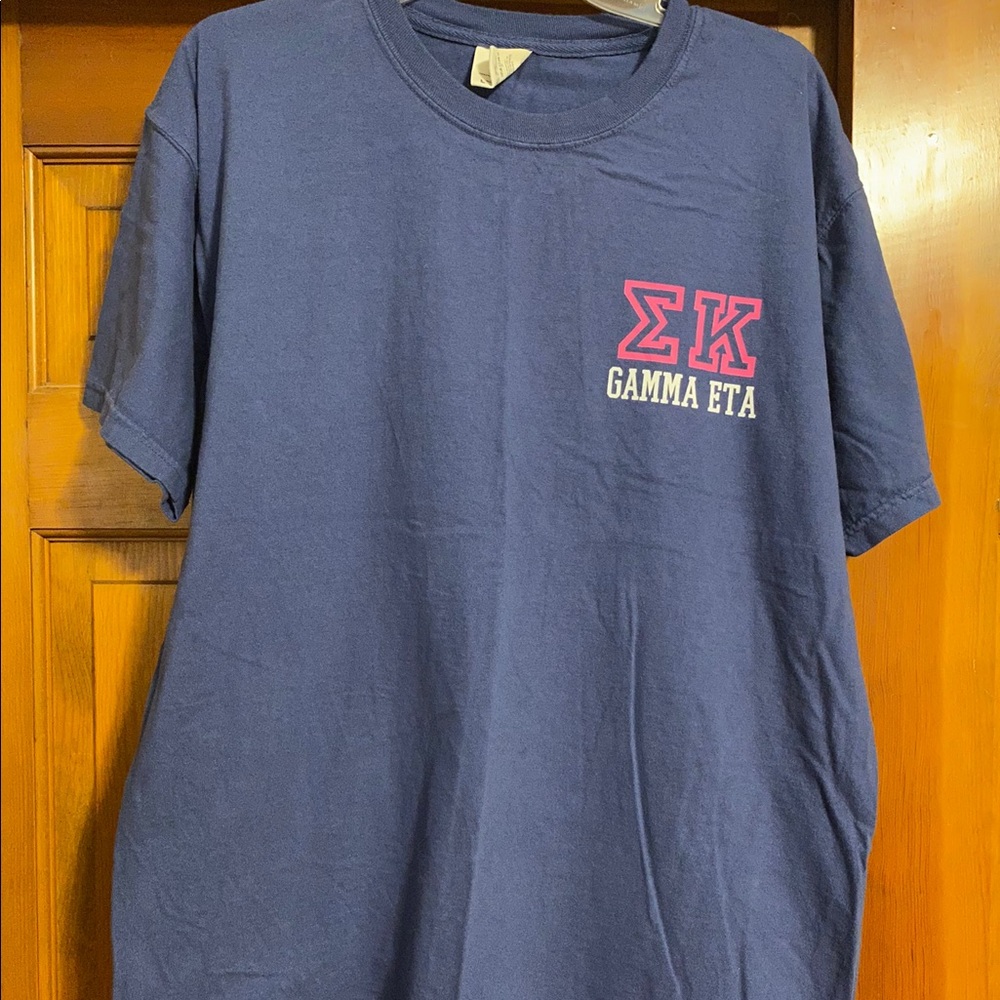 Navy Blue Comfort Color Sigma Kappa Moms Day Shirt